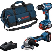 Odea Tr Professional Gsr 18V-45 Akülü Vidalama & Gws 18V-8 Akülü Taşlama & 2 x Gba 18V 4.0AH Akü & Gal 18V-40 Şarj Cihazı & M-Bag, Karton Kutuda