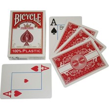 Bicycle Prestige Plastik Poker Iskambil Oyun Kağıdı (% Plastik Oyun Kartı Kırmızı)