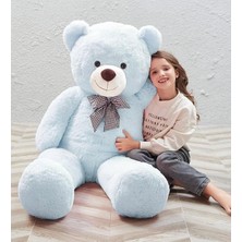 Odea Tr Papyonlu 180 cm Dev Boy Peluş Ayı, Açık Mavi, 3+ Yaş