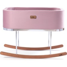 Odea Tr Beside Large Modern Premium Anne Yanı Bebek Beşik, Yatak Hediyeli (Silver, Pink)