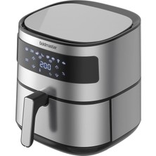 Odea Tr Premio 2000 Watt Yüksek Güç 6,4 Litre Inox Geniş Xxl Dokunmatik Airfryer Yağsız Sıcak Hava Fritözü GM-7482