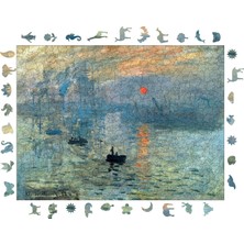 Odea Tr Ahşap Puzzle Yetişkin - Claude Monet Izlenim: Gün Doğumu - 450 Parça, 29 x 39 cm - Yapıştırıcı Folyo Dahil - Benzersiz Şekilli Parçalar & Özel Figürler - R1-14