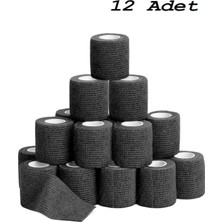 Odea Tr Kendine Yapışan Elastik Koban Bandaj, Siyah, 5 Cm, 12 Adet