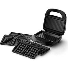 Odea Tr 5000 Serisi 750 W Sandviç, Tost ve Waffle Makinesi 3 Set Plakalı Mükemmel Kızartma Performansı HD2350/80