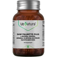 Venatura Saw Palmetto Plus L-Arjinin Likopen Mineral ve Bitki Ekstreleri 60 Kapsül