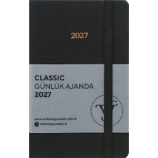 Victoria's Journals Classic 2027 Günlük Ajanda A6 (9x14 cm) Canvas Sert Kapak Ivory 70gr