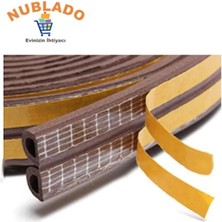 Nublado Yapışkanlı 2,5x2=5 Metre (Kahverengi) Kapı Pencere Bandı Fitili Soğuk Izolasyon Kauçuk Bantları