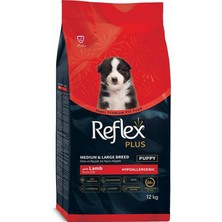 Reflex Plus Hipoalerjenik Kuzu Etli Orta ve Büyük Irk Yavru Köpek Maması 12 kg