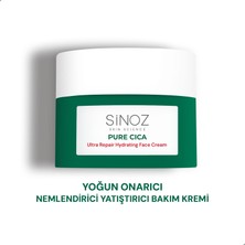 Sinoz Pure Cica Yoğun Onarıcı Yatıştırıcı Nemlendirici Bakım Kremi Tahriş Olmuş Hasarlı Ciltler İçin 50 ml