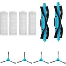 Odea Ibrush 10 Parça Vacuum Mop Pro ile Uyumlu Mavi Yan Fırçalı Mega Set, Xiaomi Vacuum Mop P STYTJ02YM Viomi V2 Viomi V2 Pro Viomi V3 Viomi Se ile Uyumlu Mavi Yan Fırçalı Mega Set