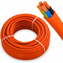 Odea Ttr Kablo 4X2,5%100 Bakır 20 Metre Turuncu Trifaze Sanayi Tipi Dayanıklı Elektrik Kablosu