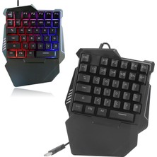 Aydogan's G7 Tek El Kullanım Gaming Oyuncu USB Kablolu Klavye Rgb LED Işıklı 35 Tuşlu Taşınabilir Mini Oyun Tuş Takımı