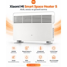 Xiaomi Mi Smart Space Heater S 2200W Akıllı Elektrikli Konvektör Isıtıcı, Wi-Fi Uygulama Kontrollü, 6 Kademeli Dijital Termostat, 1/3/5/9 Saat Zamanlayıcı, Ipx4 Su Koruması, Devrilme Emniyetli, Sessiz