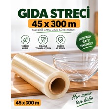 Cece Ambalaj 45 cm x 300 M Gıda Streci Şeffaf Streç Film