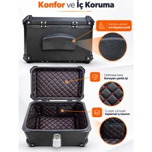 Motokit 45 Litre Universal Alüminyum Standart Motosiklet Çantası Siyah