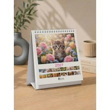 Keskin Color 2027 Yılı (16X15) cm Kare Masa Takvimi Kediler