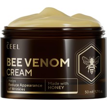 Happy Trend Ceel Bee Venom ve Ballı Yüz Kremi 50 ml - Çoklu Hyalüronik Asit ve Seramid Içeren Nemlendirici, Pürüzsüzleştirici Günlük Bakım Kremi