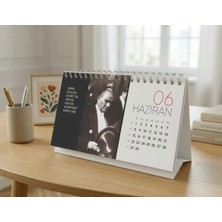 Gıpta 2027 Yılı  (9X17) cm Spralli Bristol Masa Takvimi Model 4