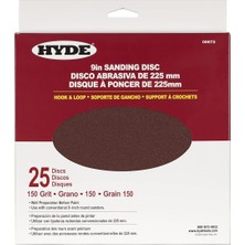 Happy Trend Yuvarlak Zımpara Diski, 9 Inç 150 Grit, 25'li Paket Hyde Radyal Zımpara 09873 ile Uyumludur