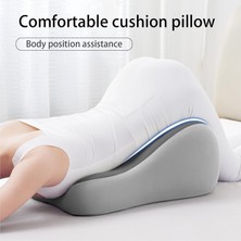 Happy Trend ve Hamilelik Için Ergonomik Doğal Lateks Yastık | Uyumak, Yatmak, Okumak ve Çiftler Için Çok Pozisyonlu Destek Yastığı | Çıkarılabilir Yıkanabilir Kılıf (Gri)