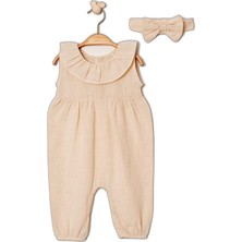 Happy Trend Şile Bezi Bebek Tulum ve Bandana Takım – 3-24 Ay-1