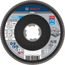Happy Trend Professional 1x Açılı Yelpaze Zımpara Diski Best (Metal, X-Lock, X571, Ø115 Mm, Granülasyon K120)