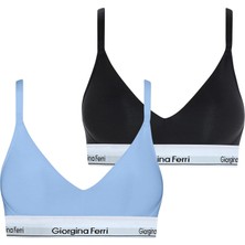 Happy Trend 2'li Kutu Kadın Elastik Bantlı Günlük Kullanıma Uygun Vatkalı Spor Sütyen Bralet Sophie