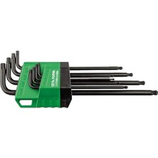 Happy Trend Form Torx L Anahtar Takımı, 8 Parça, Yeşil Siyah, Uzun Tip