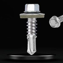 Happy Trend Trapez Çatı Vidası 4.8X19 mm Paket 100 Adet Matkap Uçlu Sac Akıllı Vida Çatı Panel Metal Ağaç Vidası