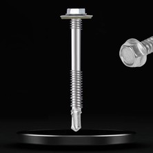 Happy Trend Trapez Çatı Vidası 5.5X75 mm Paket 100 Adet Matkap Uçlu Sac Akıllı Vida Çatı Panel Metal Ağaç Vidası