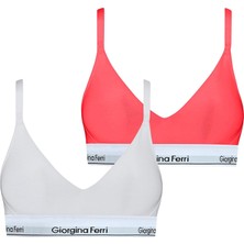 Happy Trend 2'li Kutu Kadın Elastik Bantlı Günlük Kullanıma Uygun Vatkalı Spor Sütyen Bralet Sophie