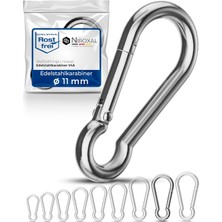 Happy Trend Çelik Karabina, Yüksüksüz V4A Sağlam Tasarım, 3-12 mm Malzeme Kalınlığı, Farklı Parça Sayıları, Teslim Edilebilir, Yaylı Kanca Itfaiye Karabinası 316