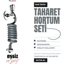 Happy Trend Wc Hortumu Kelepçeli ve Duvara Sabitlemeli (Gri 120 Cm)