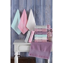 Happy Trend 12'li 30X50 cm El ve Yüz Havlu Seti | Mutfak Havlusu Renkli