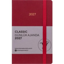 Victoria's Journals Classic 2027 Günlük Ajanda A6 (9x14 cm) Canvas Sert Kapak Ivory 70gr