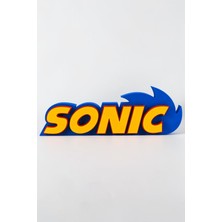 Star Figür Sonic Logo Raf Dekoru | Oyun Temalı Masa Üstü Dekor | Figür