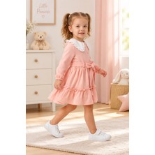 Candar Bebe Yaka Düğme Detaylı Çocuk Elbisesi – 1-5 Yaş