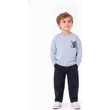 Nk Kids Erkek Bebek 1-4 Yaş Desenli Uzunkol T-Shirt Mavi