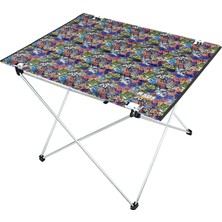 Die Grup Tr Ultralight Katlanır Kamp Masası, Yer Kaplamaz Hafif Rulo, Piknik, Bbq, Balıkçılık, Plaj, Hiking Için Taşınabilir Kompakt Roll Up Outdoor Kamp Masası Büyük Boy - Grafiti Toys
