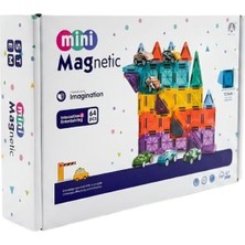 Die Grup Tr Kzl Mini Magnetic Arabalı Manyetik Yapı Blokları Seti 3.75 cm 64 Parça CH1521