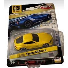 Die Grup Tr Cool Chic Auto Toyota gr Supra Diecast Model Araba, 1:64 Ölçek, Sarı, Çalışan Süspansiyon, Premium Series