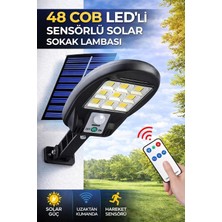 Die Grup Tr 48 Cob LED Solar Sokak Lambası Hareket Sensörlü 3 Modlu Bahçe Duvar Aydınlatma Lambası