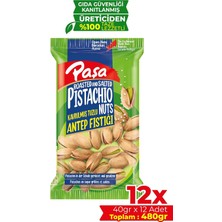 Die Grup Tr Kavrulmuş Tuzlu Antep Fıstığı, 40GR x 12 Paket, Toplam 480GR