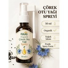 Noura Natural Çörek Otu Yağı - Organik - 50 ml Sprey - (1.5 Timokinon) - %100 Doğal -Soğuk Sıkım - Yerli Tohum - Cam Şişe