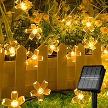 Die Grup Tr 50 LED Solar String Işık, Kiraz Çiçeği Dış Mekan Işıkları (Sıcak Beyaz)