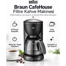 Braun Cafehouse Puraroma Filtre Kahve Makinesi, Optibrew Demleme Sistemi, Anti-Drip Damlama Önleyici, Su Filtreleme, 40 Dakika Otomatik Kapanma, Enerji Tasarruflu Tasarım Shop.braunhousehold.com.tr