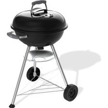 Die Grup Tr Compact Kettle Kömür Barbekü (2026 Versiyonu), 47 cm Pişirme Yüzeyi, Tekerlekli Tripod Standı, Isıya Dayanıklı, Paslanmaz Tasarım, Krom Kaplama Üç Katmanlı Izgara, Siyah (1502054)