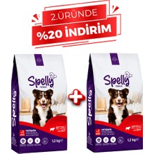 Spelly Yetişkin Köpek Maması Biftekli 1,2 kg x 2 Adet - 2,4 kg
