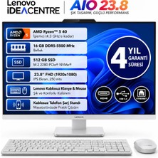 Lenovo A105 Aıo Amd Ryzen™ 5 40 16GB 512GB SSD 23.8" Fhd IPS Freedos Aıo Monitör Bılgısayar Pc