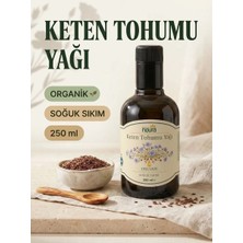 Organik Keten Tohumu Yağı 250 ml - %100 Saf - Yerli Tohum - Katkısız Soğuk Sıkım